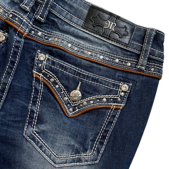 MISS ME Chloe Embellished Bootcut Jeans - Size 28 - Picture 7 of 12
